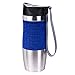Produktbild PRESIT Mug Thermobecher to go - 370 ml, 100% dichter Schnellverschluss, Kaffeebecher, Trinkflasche, Isolierbecher aus Edelstahl - blau