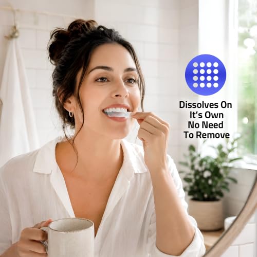 Image of Xwhite 7 Day Teeth Whitening Kit -14 Strips - Halal Certified, Vegan, Pap+, Alcohol-Free, Peroxide-Free, Dissolving Strips for Sensitive Teeth (Advanced Whitening)