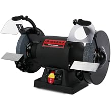 BUCKTOOL 1.0 HP 8 Inch High Speed Bench Grinder, 3590 RPM Table Grinder with 8.0A Motor, High Precision Wobble-free Wheel Grinder, TDS-200HD