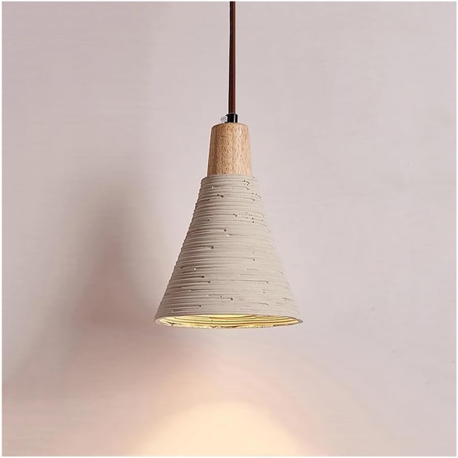 Lampe suspendue industrielle en béton gris design contemporain