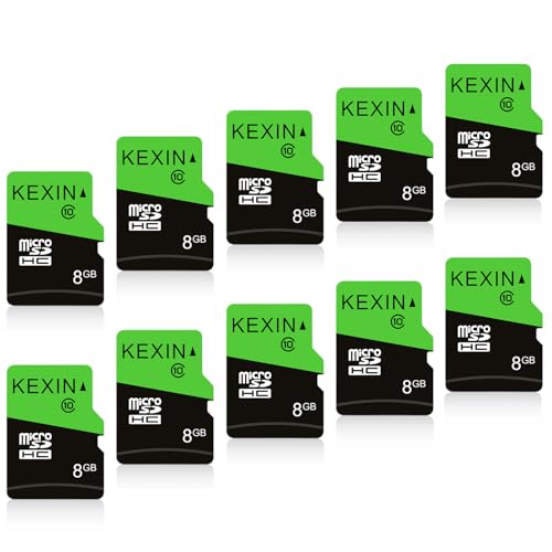 Image of KEXIN 8GB Micro SD Card 10 Pack with SD Adapter microSDHC Memory Card UHS-I C10 Micro SD Card Full HD High Speed TF Card for Smartphone Tablet Action Camera Dash Cam Drone Game Console