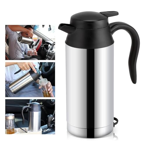 Tetera eléctrica para auto 750 ml acero inoxidable miniatura 4