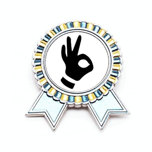 Médaille broche OK Gesture en métal le cadeau idéal de victoire