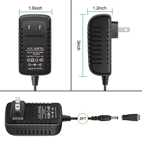 Inshareplus ISP-NW-PS-12V-WP-UL-24W 12V Power Supply, 12 Voltage 2A 24W Switching Power Supply thumb #1