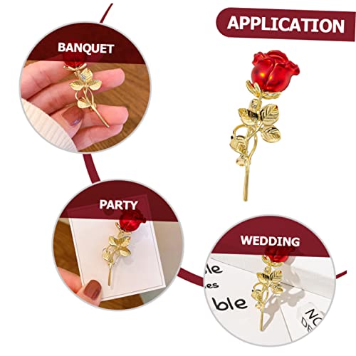 Beatifufu Rose Brooch Flower Brooches For Women Rose Corsage Brooches For Women Fashion Vintage Flower Brooch Red Rose Brooches Scarf Brooch Clips Clothing Brooch Clip Shawl Brooch Pin Roses #TOP6