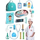 Lehoo Castle Doctor's Suitcase for Children, Doctor's Suitcase Wood, Doctor's Case Kids with Human Organ Models, Doctor Toy Set, Kids Doctor Sets From 3-8 Years