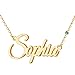 LisaKette Collier Prenom Personnalisé, Collier Personnalisé en Or/Rose/Argent, Cadeau pour Femme, Ami (e), Messieurs, Petite Amie, Mère, Soeur