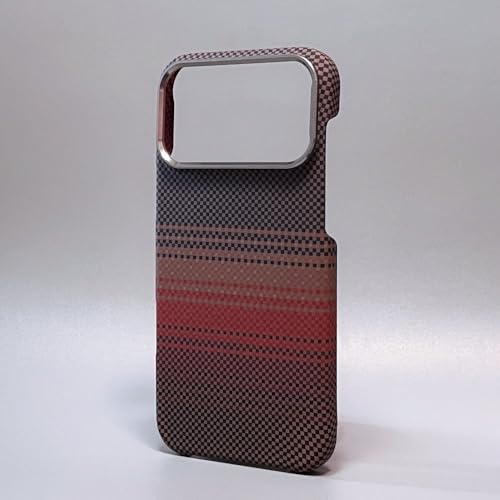 Coque de luxe orange pour iPhone 15 Pro Max : le style urbain en fibre de carbone rigide
