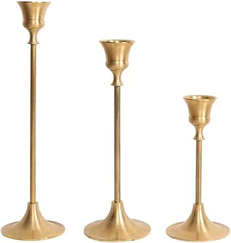 ROUIST Brass Candlestick Holders Taper Candle Holder Made