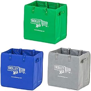 Trolley Bags Shopping Bag, Fabric, Mixed, 3 Pack