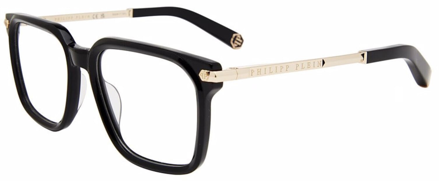 OPT FRAMES Philipp Plein - MAT: Acetate-C: SHINY BLACK D: 145x18 / Male Cura della persona e salute