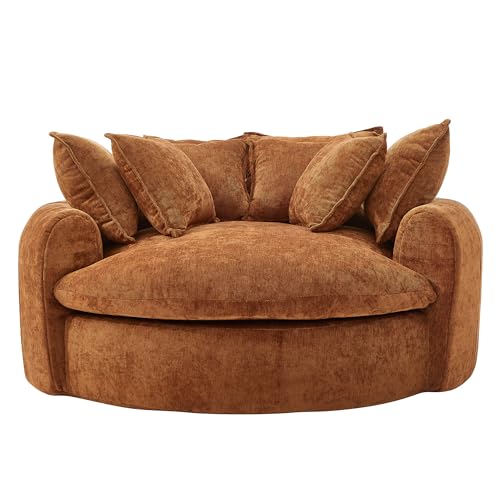 Merax 59.8" Modern Round Chaise Sofa Bed, Loaf Sofa 8