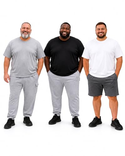 Image of MC BIG & TALL Men's Big and Tall T-Shirts - Stretch Cotton Crewneck T-Shirt Sizes 3X-10X - Durable & Breathable Everyday Tee