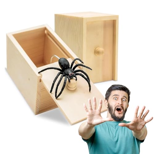 2 Piezas Broma de Araña de Caja, Cajas de Broma de Araña de Madera, Spider Prank Scare Box, Caja de Araña Juguetes de Madera, para Niños y Adultos Halloween Christmas Fools' Day Fiesta Regalos 2 Piezas Broma de Araña de Caja, Cajas de Broma de Araña de Madera, Spider Prank Scare Box, Caja de Araña Juguetes de Madera, para Niños y Adultos Halloween Christmas Fools' Day Fiesta Regalos