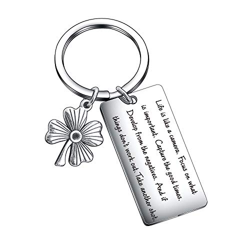 De&ai Inspirational Gift Inspirational Keychain for Best Friend Keychain Inspirational Jewelry Motivational Keychain Boyfriend Gift BFF Keychain Photography Gift Photography Keychain