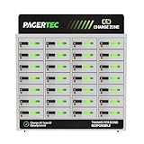 pagertec Cubby 28 Bay Cell Phone Charging Station Locker, Digital Pin Activated Locking Bays USB Charging Station, Easy Setup - Wall Mounted or Floor Standing, All Type Charging Cables
