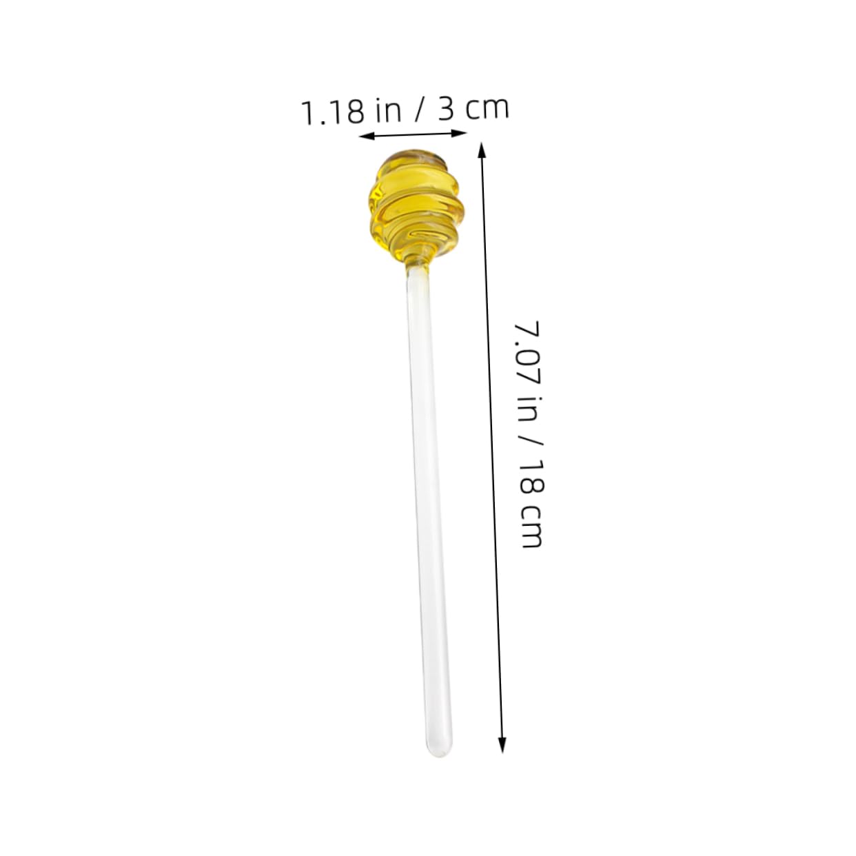 Alipis 2pcs Glass Honeycomb Stick Reusable Crystal for Honey Pot Syrup Stirrer Bartending Tool Jam Serving Spo