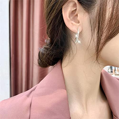 Red Clip On Earrings For Women Womens Cross Earrings Beach Earrings Earrings Jewelry Cross Tassel Curved Long Moon Rhinestone Earrings Fashion Earrings Long Diamond Earrings (Multicolor, One Size) #TOP4