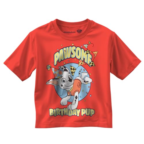 Nickelodeon Paw Patrol Kids Birthday T-Shirt - Short Sleeve Graphic Birthday Party Tee for Kids and Toddlers