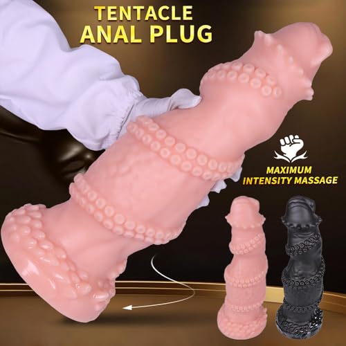 Jixaxe-Riesigen-Horse-Analplug-Realistischer-Tentakeln-Pferde-Dildo-Big-Penis-Dildos-Dicker-Analdildos-Super-Gross-Monster-Buttplug-Prostata-Stimulation-Sex-Spielzeug-fuer-Frauen-Maenner