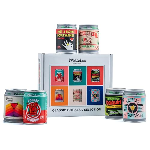 WHITEBOX COCKTAILS Single Serve Selection Box Case Of 6 | Selection Box | Pre-mixed Ready To Drink Gift Set 6x100ml