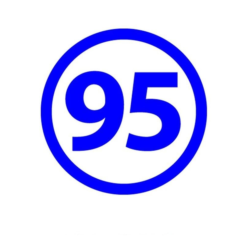 Vinyl Decal Round Number 95 Car Sticker Waterproof Stickers On Truck Bumper Rear Window(Blue)