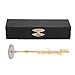 LIZEALUCKY Miniature Flute, 1:6 Mini Gold Flute with Stand and Case Copper Mini Musical Instrument Miniature Dollhouse Model Model Musical Gifts Home Decor Ornaments,4.3inch(Gold)