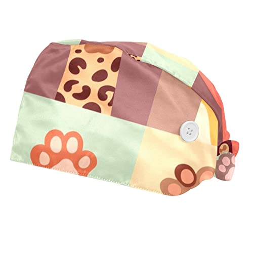 Casquette pour hommes femmes patte de chat | Lot de 2 chapeaux de travail unisexes