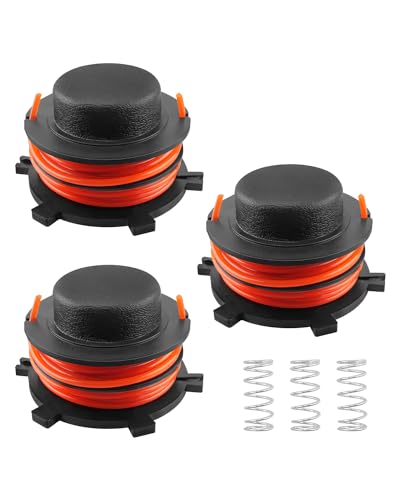 SZRKRLA Prewound Replacement Spool with Spring Fit for Stihl FS44 FS55 FS55R FS56 FS70 FS70R FS76 FS80 FS80R FS83 FS87 FS87R FS90 FS91 FS91R FS94 FS94R FS120 String Weed Eater Head Part,3PCS