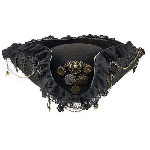 Chapeau tricorn pour costume colonial adulte unisexe accessoire reconstitution pirate
