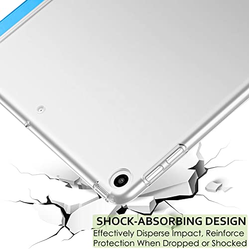 Image of DuraSafe Cases for iPad 10.5 Inch Air 3rd Generation [ Air 3 2019 ] A2152 A2123 A2153 MUUL2HN /A MUUK2HN /A MUUJ2HN /A MV172HN /A PC Lightweight Smart PU Leather Protective Hard Back Cover - Blue