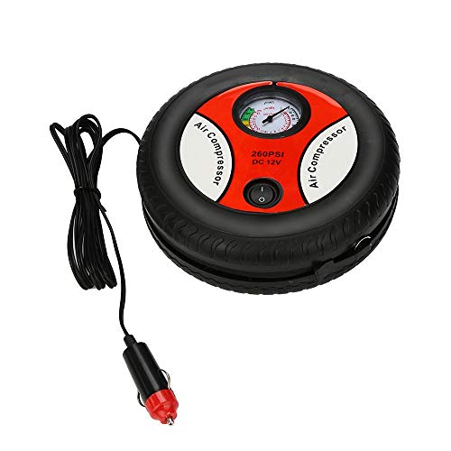 Atezch Air Compressor Tire Inflator, 260 PSI DC 12V Portable Electric Mini Tire Inflator Auto Digital Inflator Pump for Car, Bicycle, Motorcycle, Balls
