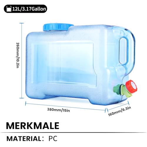 Umikk 5L~22L Camping Wasserkanister, Wasserbehälter mit Hahn, Tragbarer Trinkwasserkanister, Wassertank Camping mit Griffen, Wasserkanister BPA-frei, für Outdoor Reise Hause Trinkder Speicher-Eimer