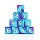 Yourandoll 10 STÜCKE Polyedrische Würfel Doppel-Farben D6 Würfel Dice 16mm Spielwürfel for DND RPG Tischspiele (Grün Lila)