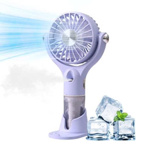 Ventilador portátil con niebla recargable por USB, 100 velocidades, silencioso Ventilador portátil con niebla recargable por USB, 100 velocidades, silencioso