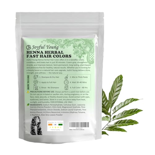 Color en polvo para cabello henna, negro natural miniatura 7