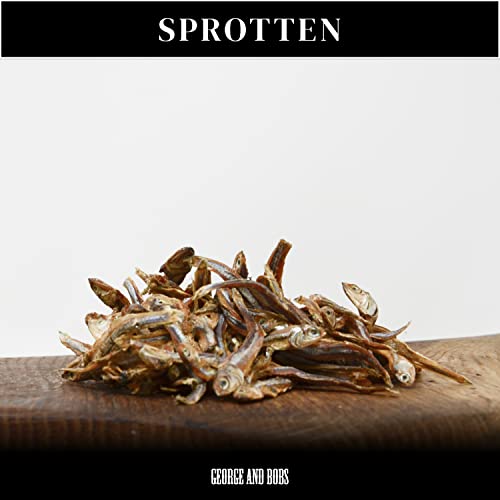 George & Bobs Sprotten - 1000g leckere kleine Snack-Fische mit herrlichem Fischgeschmack, als Leckerchen oder beim Training für Hunde