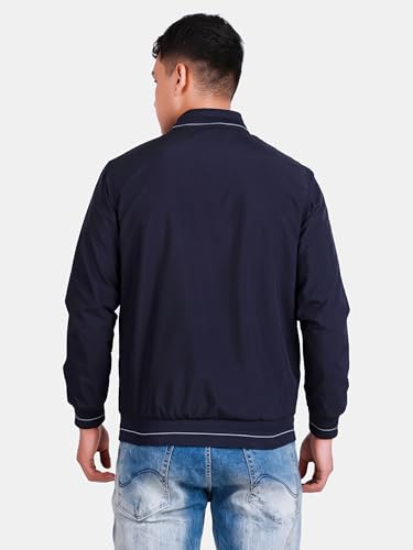 Image of Celary Men's Bomber Jacket Polyester Standard Length | Lightweight Casual Zip-Up Jacket | Stylish Slim Fit Outerwear for All Seasons