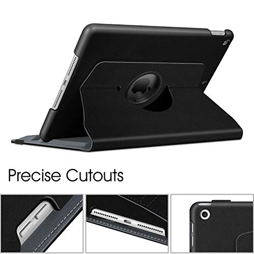 Image of Fintie Rotating Case for iPad 9th Generation (2021) / 8th Generation (2020) / 7th Gen (2019) 10.2 Inch - 360 Degree Rotating Stand Cover with Pencil Holder, Auto Wake Sleep, Black Dont Touch