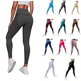 Leggings de compresión 3D para mujer, anticelulitis, adelgazantes, cintura alta, sin costuras, opacos, para gimnasio, yoga, gris oscuro, XL