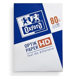 Oxford Carta A4 80gsm, Multiuso, 1 risma da 500 fogli, Bianca
