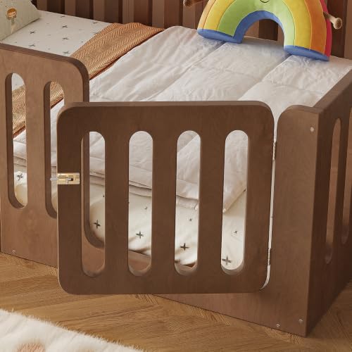 Image of Bellemave Full Montessori Floor Bed Frame,Brown
