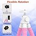 UBeesize Flexible Phone Tripod with Wireless Remote and Clip, Cell Phone Stand for Video Recording (Pink)