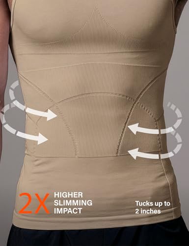 Image of DAMENSCH Form Shapewear for Men, Comfortable and Stretchy Body Shaper for Man, Posture Correcting Tummy Tucker, Breathable Gynecomastia Compression T Shirt, Ideal for Parties Shirt Tucker for Men