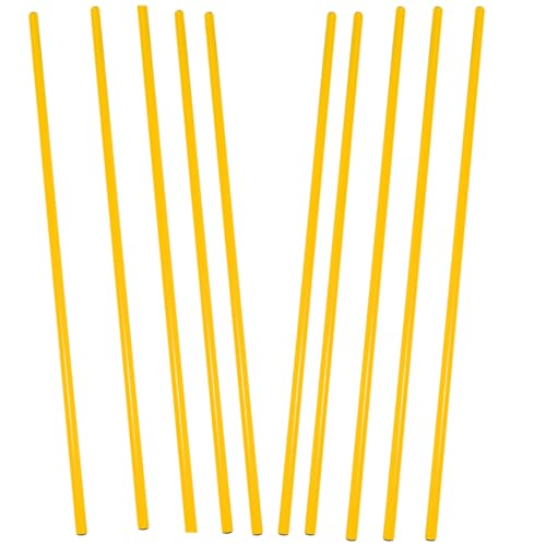 AemaSport Set de 10 Picas de Entrenamiento de PVC de 120cm para Agilidad y Coordinación Física Ø 25mm y 150g Ligera y Flexible Colores Vivos Ideal para Deporte Escolar y Circuitos Funcionales