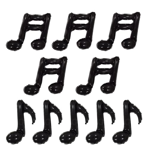 Image of 10PCS Music Note Balloon Foil Aluminum Balloon Birthday Music Party Supplie