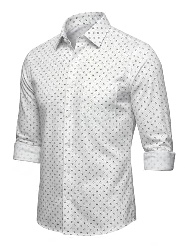 Image of Amazon Brand - INKAST Men's Printed Cotton Shirt | Full Sleeve | Regular Fit | Comfortable Formal Stylish Shirt for Men | Man Shirts for Professional Look