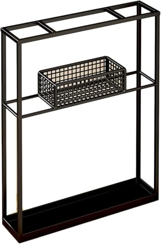 Support de raquette de badminton sans assemblage panier de rangement noir - 2