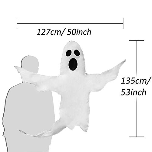FINGOOO-Halloween-Hanging-Ghost-53-x-50-inch-Large-Halloween-Decoration-in-DoorOutdoor