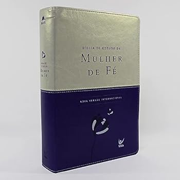 Paperback BIBLIA ESTUDIO MULHER DE FE (NVI) DUO TONO BEIGE / VIOLETA IDX [Portuguese_Brazilian] Book